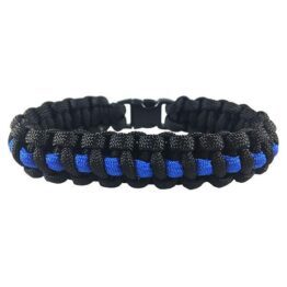 Paracord-Survival-Thin-Blue-Line-Bracelet