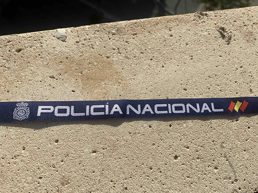 Pulsera tela Policía Nacional