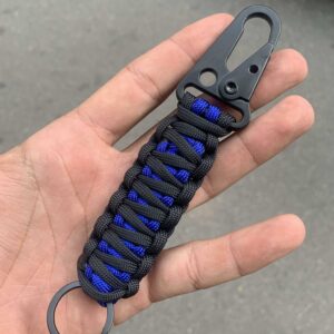 Llavero paracord "delgada línea azul"