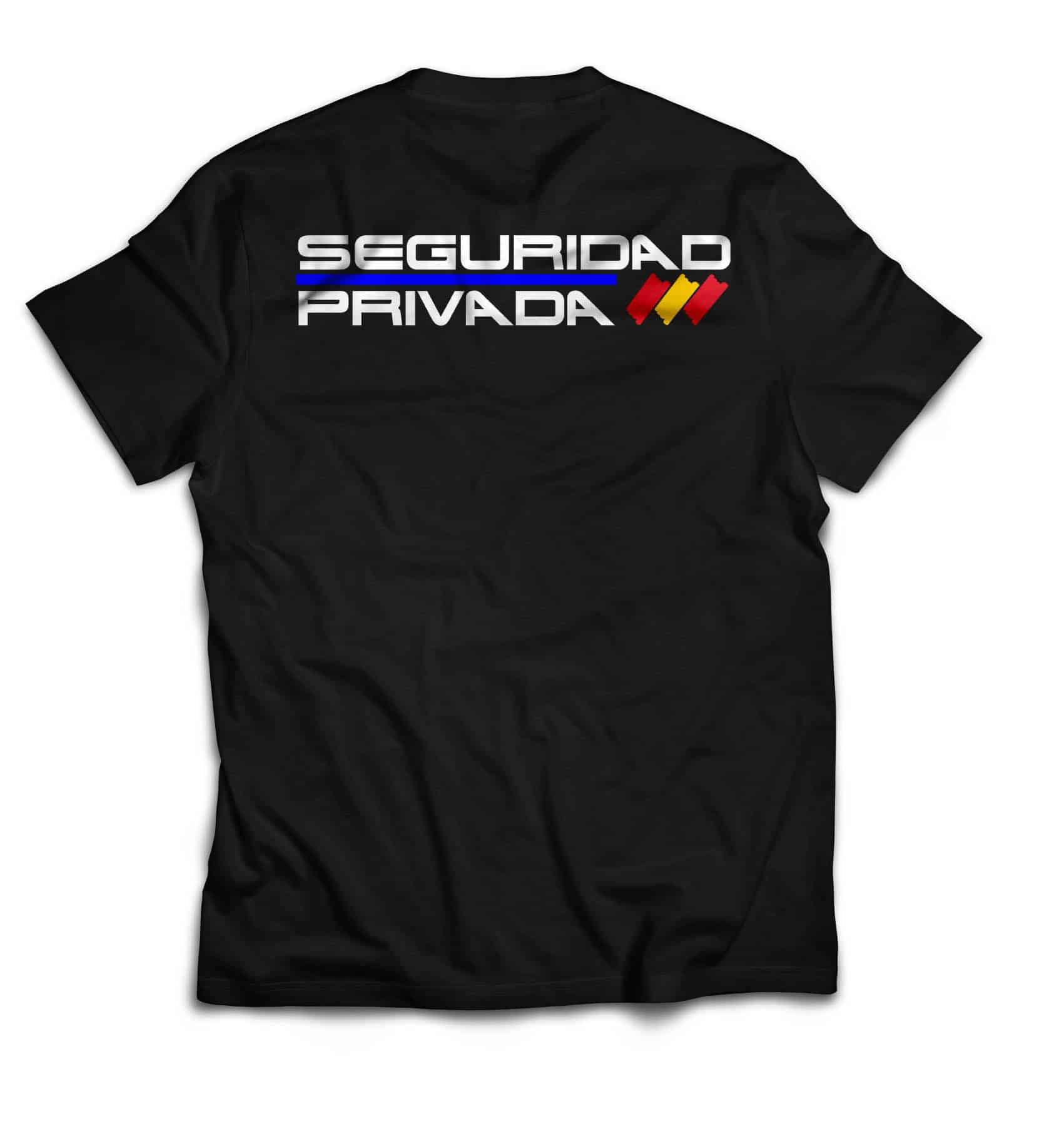 camiseta seguridad privada detrás sin fondo